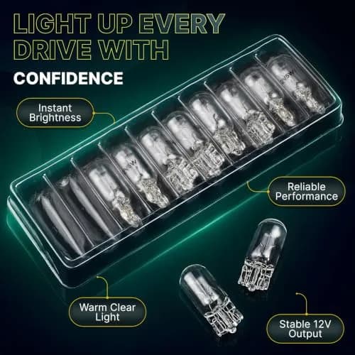 Diximus 12V 10 Pack | Long Life Krypton License & Landscape Bulbs thumbnail 6