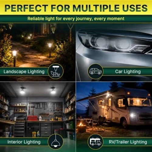 Diximus 12V 10 Pack | Long Life Krypton License & Landscape Bulbs thumbnail 7