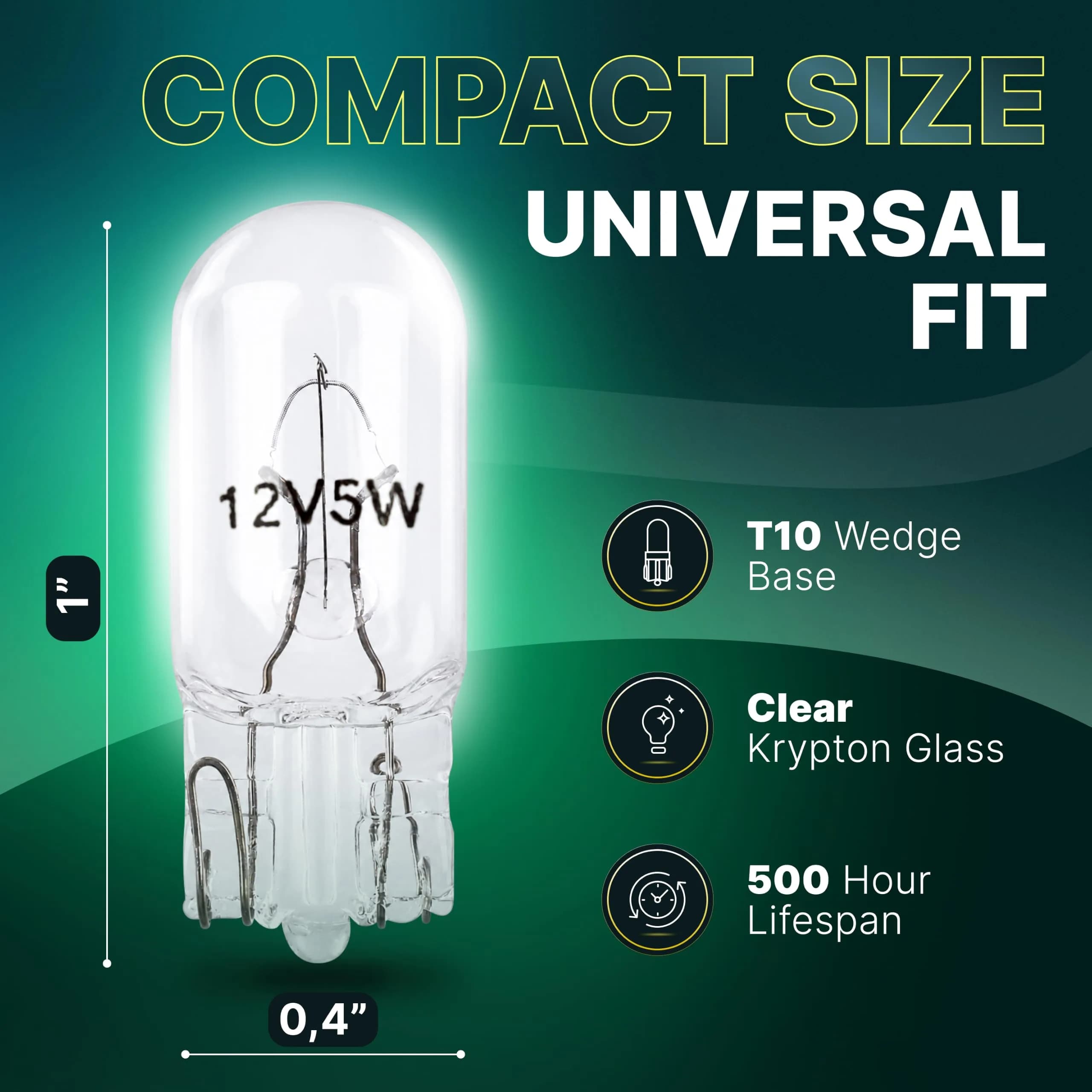 Diximus 12V 10 Pack | Long Life Krypton License & Landscape Bulbs - view 3