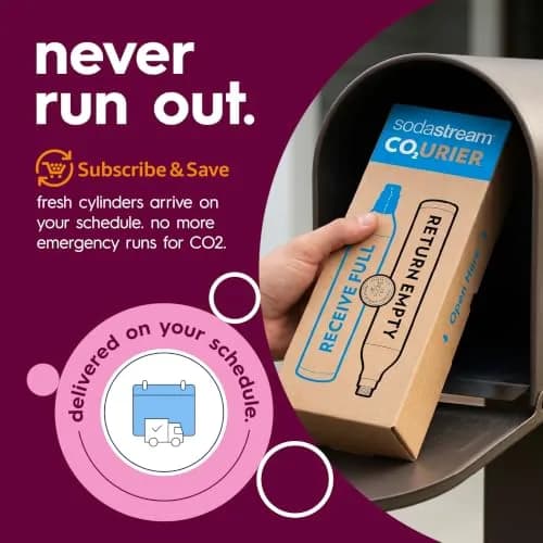SodaStream Pink Quick Connect CO2 Cylinders 2 x 60L (1.3kg / 2.9lb) | Exchange Pack for TERRA, ART, ENSO, DUO, E-TERRA thumbnail 4