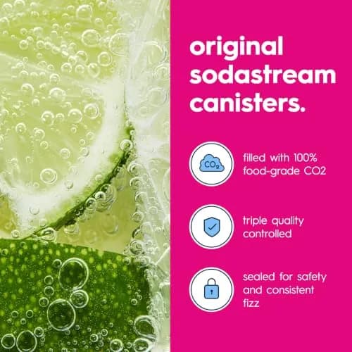 SodaStream Pink Quick Connect CO2 Cylinders 2 x 60L (1.3kg / 2.9lb) | Exchange Pack for TERRA, ART, ENSO, DUO, E-TERRA thumbnail 7
