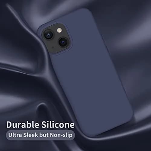 Cordking Designed for iPhone 13 Case/iPhone 14 Case, Navy Blue | Liquid Silicone Slim Protective Cover with Raised Lips thumbnail 5