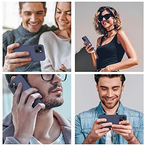 Cordking Designed for iPhone 13 Case/iPhone 14 Case, Navy Blue | Liquid Silicone Slim Protective Cover with Raised Lips thumbnail 2