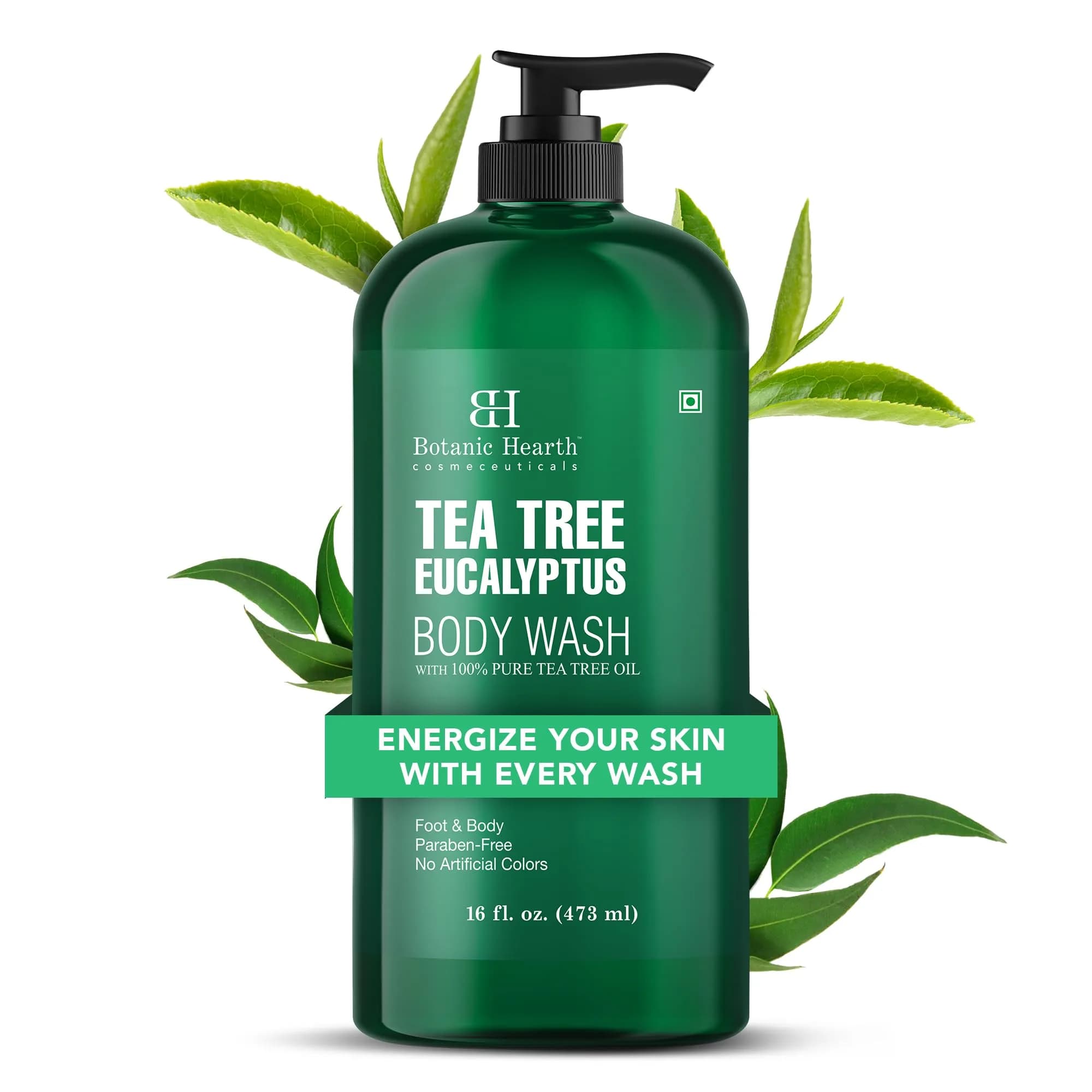 Botanic Hearth Eucalyptus & Tea Tree Body Wash – 16 fl oz | Refreshing, Hydrating & Sulfate-Free — Eucalyptus