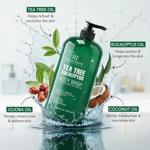 Botanic Hearth Eucalyptus & Tea Tree Body Wash – 16 fl oz | Refreshing, Hydrating & Sulfate-Free thumbnail 2