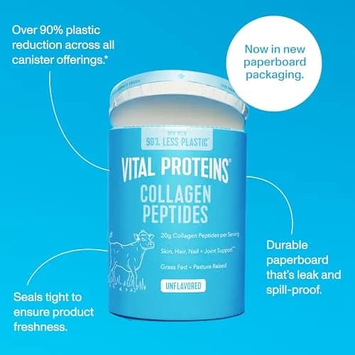 Vital Proteins Collagen Peptides Powder Unflavored 14.3oz (405g) | Supports Hair, Skin, Nails, Bones & Joints thumbnail 3