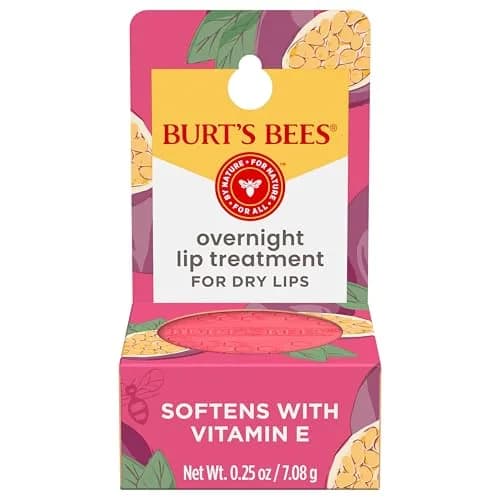 Burt's Bees Renewing Lip Treatment 0.16 oz (4.54 g) | Natural Retinol Alternative & Ceramides for Hydrated Lips — Passionfruit / 0.25 Ounce