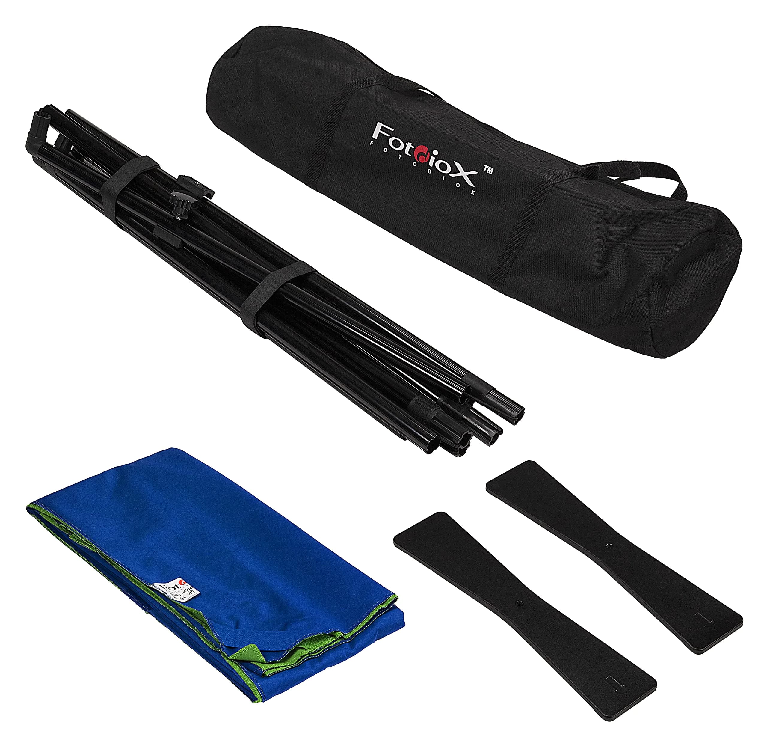 Fotodiox 7.4 x 7.4ft Blue/Green Portable Collapsible Background Kit with Bag thumbnail 2
