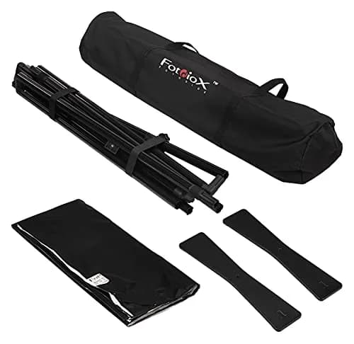 Fotodiox Complete Portable Background Kit 5x7.4ft Black/White | Rigid Frame, Wrinkle-Free, Easy Transport thumbnail 2