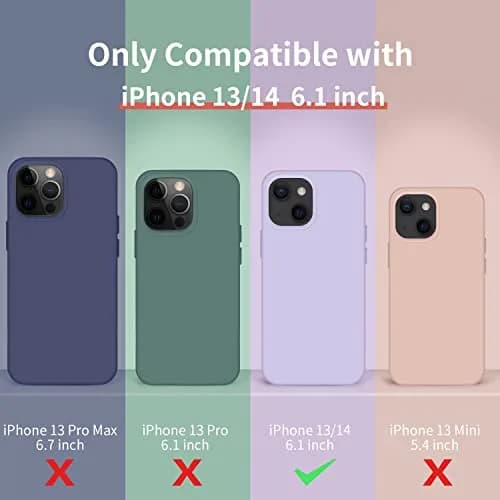 Cordking Silicone Ultra Slim Shockproof Phone Case for iPhone 13 & 14 | Microfiber Lined, Red thumbnail 3