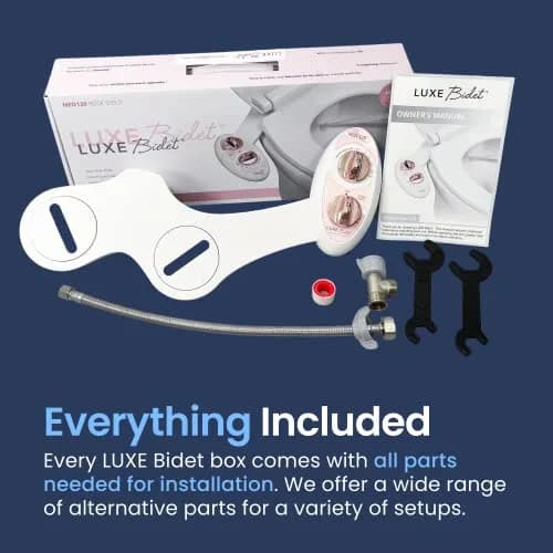 LUXE Bidet NEO 120 Bidet Attachment Rose Gold | Single Nozzle Self-Cleaning Mechanical Bidet for Toilet Seats 18 cm (7 in) thumbnail 2