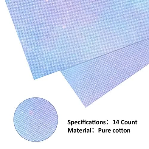 Pllieay 4 Pieces Printed Aida Cloth 14 Count Cross Stitch Fabric | 12 x 18 Inch Cotton thumbnail 4