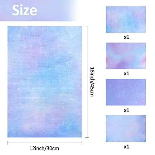 Pllieay 4 Pieces Printed Aida Cloth 14 Count Cross Stitch Fabric | 12 x 18 Inch Cotton thumbnail 3