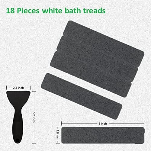 SlipStopper Non Slip Bathtub Strips 18 PCS | 20.3 x 4.1 cm (8 x 1.6 Inch) Grey thumbnail 6