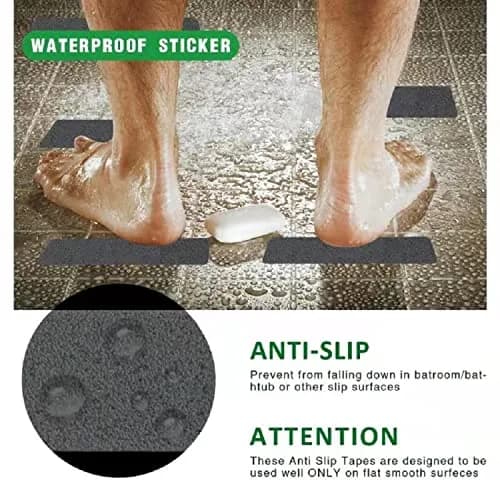 SlipStopper Non Slip Bathtub Strips 18 PCS | 20.3 x 4.1 cm (8 x 1.6 Inch) Grey thumbnail 3