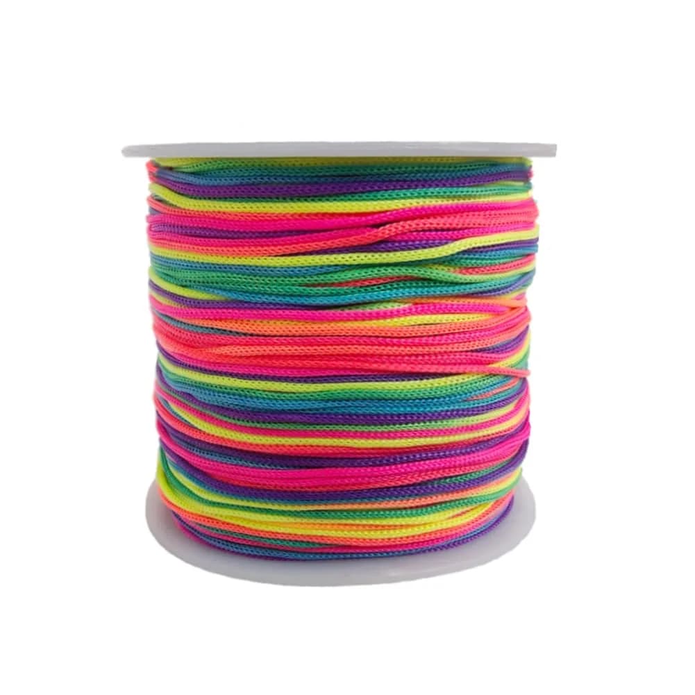 Xiezyu Multicolored Nylon Cord Beading Braided Thread String 124m (136 Yards) | Chinese Knotting & Jewelry Making — Multicolored