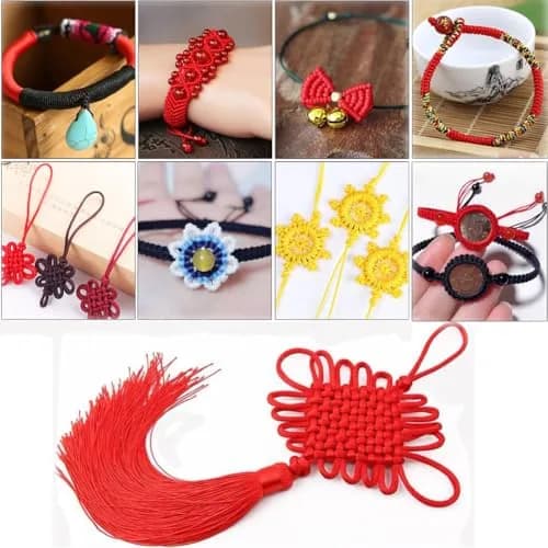 Xiezyu Multicolored Nylon Cord Beading Braided Thread String 124m (136 Yards) | Chinese Knotting & Jewelry Making thumbnail 5