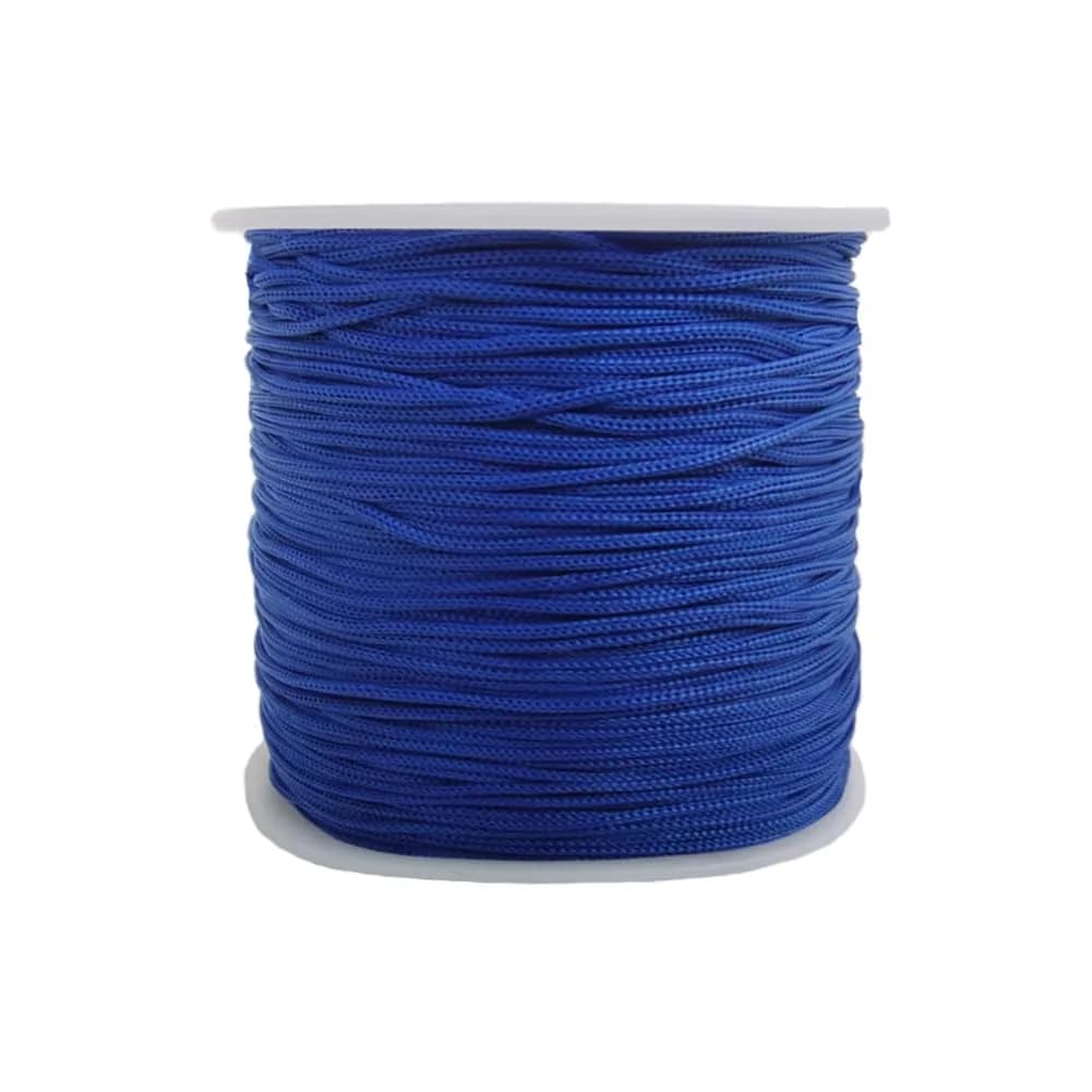 Xiezyu Multicolored Nylon Cord Beading Braided Thread String 124m (136 Yards) | Chinese Knotting & Jewelry Making — Royal Blue