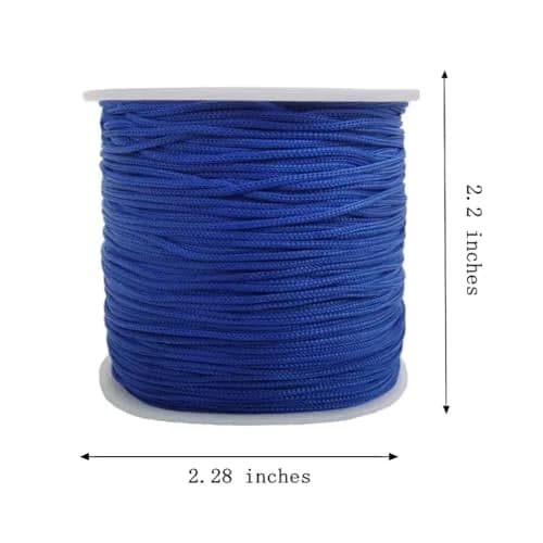 Xiezyu 1.0 mm Nylon Cord Beading Braided Thread String 124 m (136 Yards) Royal Blue | Chinese Knotting & Jewelry Making thumbnail 3