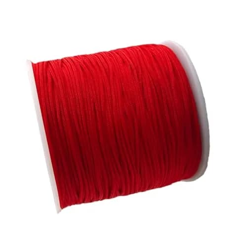 Xiezyu 1.0 mm Nylon Cord Beading Thread for Jewelry Making | 136 Yards, Red thumbnail 2