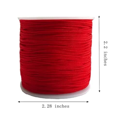 Xiezyu 1.0 mm Nylon Cord Beading Thread for Jewelry Making | 136 Yards, Red thumbnail 3
