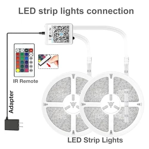 DAYBETTER 200 ft RGB LED Strip Lights | App Voice Control, Music Sync, Color Changing for Bedroom & Party thumbnail 7