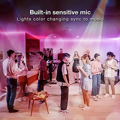 DAYBETTER 200 ft RGB LED Strip Lights | App Voice Control, Music Sync, Color Changing for Bedroom & Party thumbnail 4