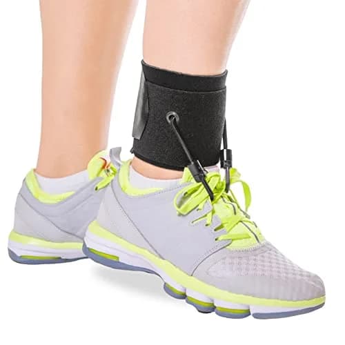 BraceAbility AFO Foot Drop Brace - Adjustable Soft Ankle Foot Orthosis for Men & Women, Walking with Shoes, Toe Lifter Support, Dorsiflexion Assist Fits Left or Right (L/XL) thumbnail 1