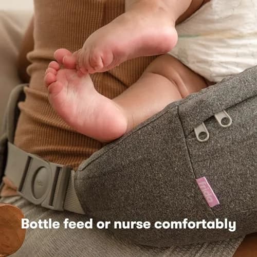 Frida Mom L-Shape Nursing Pillow Cover, Standard Size, Gray | Soft Fabric Replacement for Feeding Support thumbnail 3