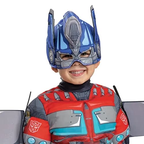 Disguise Optimus Prime Toddler Costume Size 2T | Official Transformers Rise of the Beasts Muscle Costume & Mask thumbnail 2