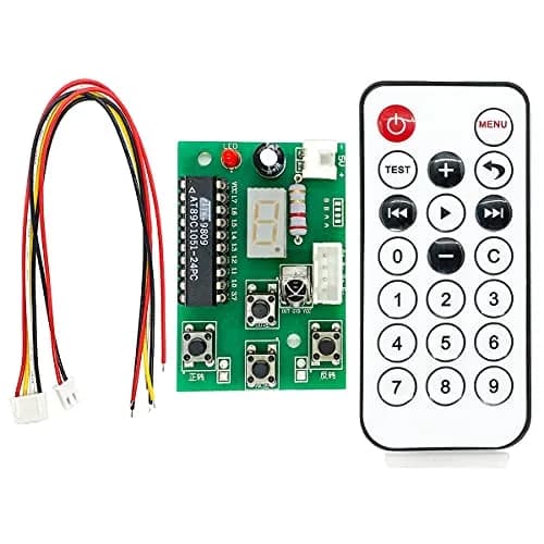 QINIZX DC 4V-6V 5V 2-Phase 4-Wire Stepper Motor Driver Controller Board | Adjustable Speed with Remote thumbnail 1