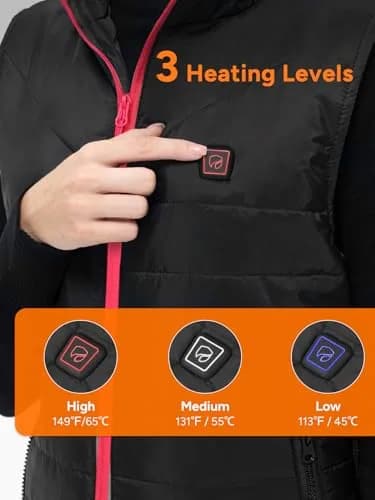 DR. PREPARE Women's Heated Vest X-Large | 6 Heating Zones, 3 Levels, Lightweight Polyester thumbnail 6