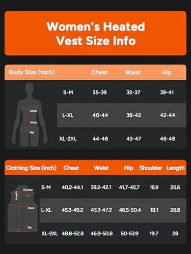 DR. PREPARE Women's Heated Vest X-Large | 6 Heating Zones, 3 Levels, Lightweight Polyester thumbnail 4