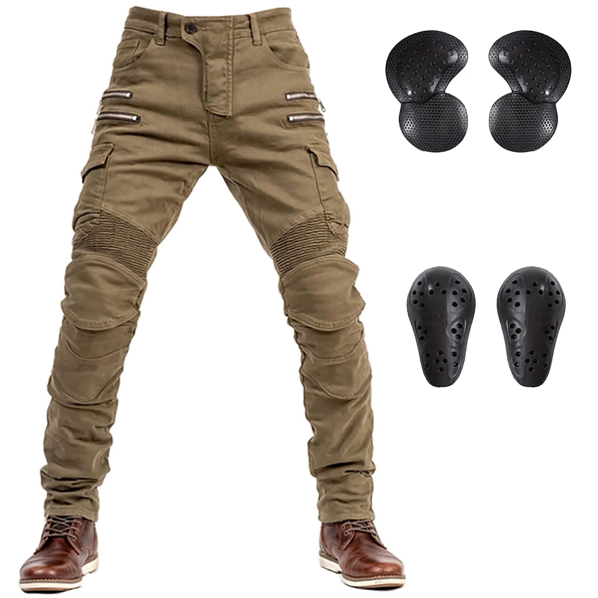 LOMENG Motorcycle Riding Pants Men with CE Armor Dual Sport Jeans | Breathable, Impact-Resistant, All Seasons