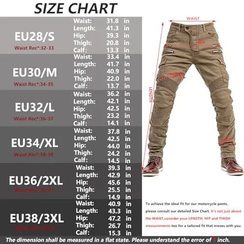 LOMENG Motorcycle Riding Pants Men with CE Armor Dual Sport Jeans | Breathable, Impact-Resistant, All Seasons thumbnail 7