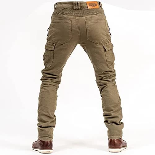LOMENG Motorcycle Riding Pants Men with CE Armor Dual Sport Jeans | Breathable, Impact-Resistant, All Seasons thumbnail 3