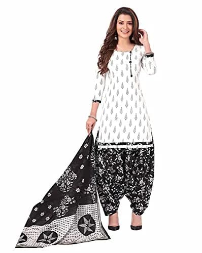 Miraan Women's Cotton Printed Readymade Salwar Suit 4XL (48 inches) | Floral Print, 3/4 Sleeve, Round Neck thumbnail 1