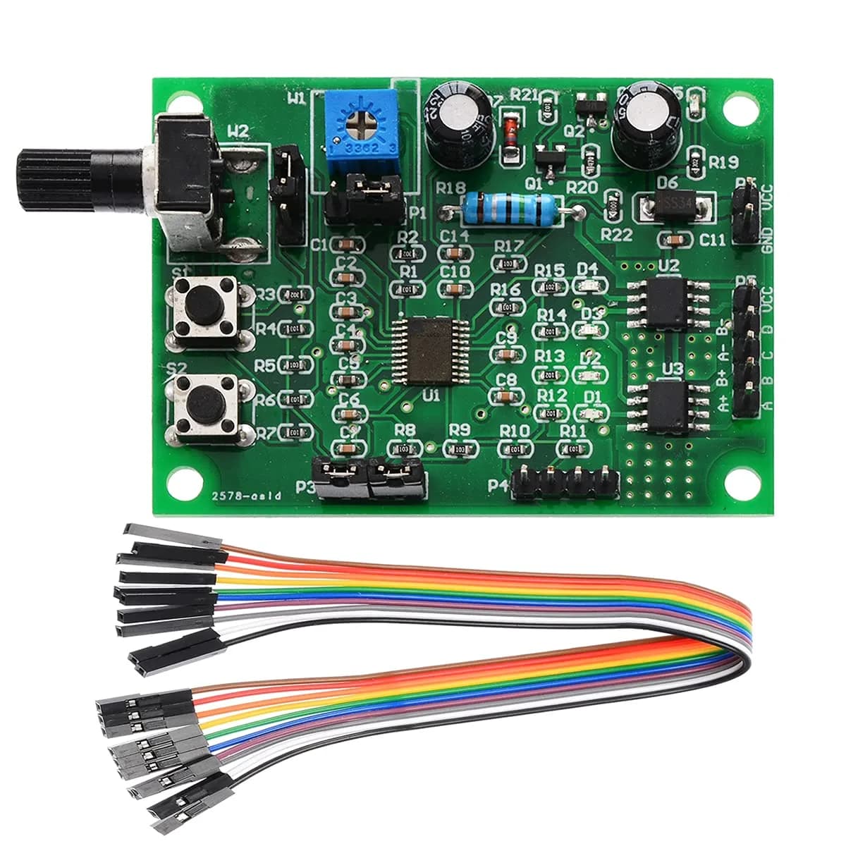 QINIZX 4V-6V 5V 2-Phase 4-Wire Stepper Motor Driver Controller Board | Multi-function, 800mA rated current, 2.36x1.73 inch