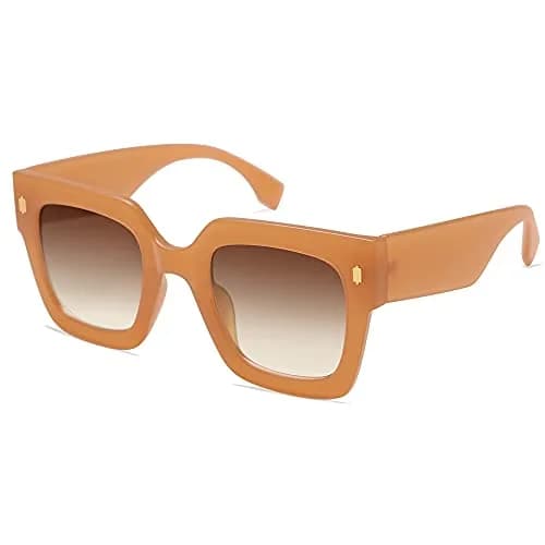 SOJOS Oversized Sunglasses for Women Thick Big Square Shades SJ2194C3 | UV400 High-Definition Lenses thumbnail 2