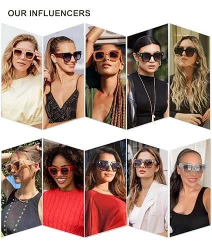 SOJOS Oversized Sunglasses for Women Thick Big Square Shades SJ2194C3 | UV400 High-Definition Lenses thumbnail 3