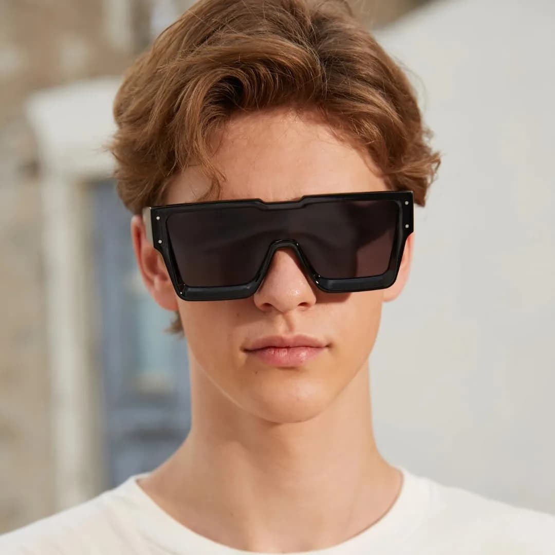 KENBO Oversized Square Sunglasses for Women & Men | UV400 Protection, Lightweight Plastic Frame - view 6