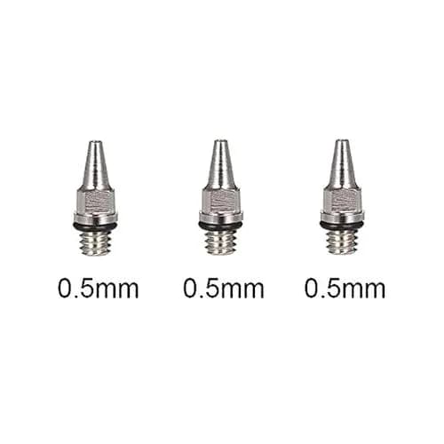 HUBEST 0.5mm Airbrush Needle Nozzle Kit, 3 Sets | Stainless Steel Needles, Copper Nozzles, Protective Caps thumbnail 8