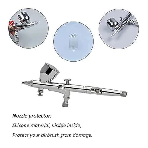 HUBEST 0.5mm Airbrush Needle Nozzle Kit, 3 Sets | Stainless Steel Needles, Copper Nozzles, Protective Caps thumbnail 9