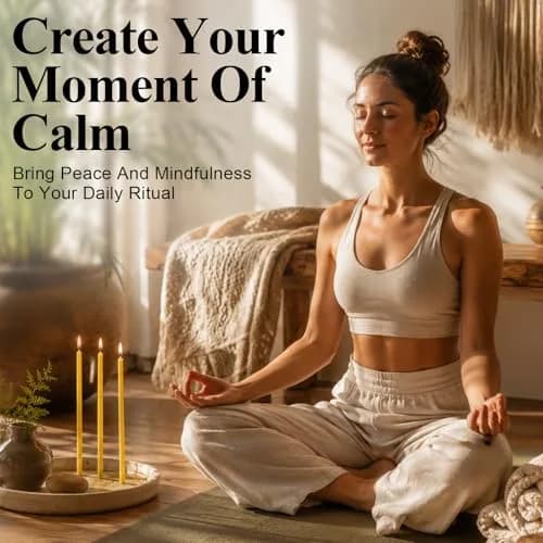 olorvela Natural Beeswax Taper Candles 6.3 Inch | 30 Min Burn, 100 Pack thumbnail 4