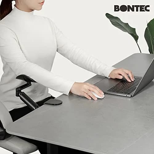 BONTEC Adjustable Arm Rest for Desk, 360° Rotating & Extendable, Aluminum | Ergonomic Support for Long Hours thumbnail 8