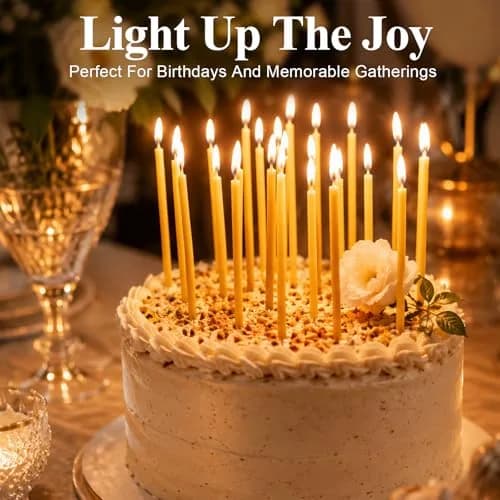 olorvela Natural Beeswax Taper Candles 50 Pack | 6.3 Inch, 30 Min Burn thumbnail 3
