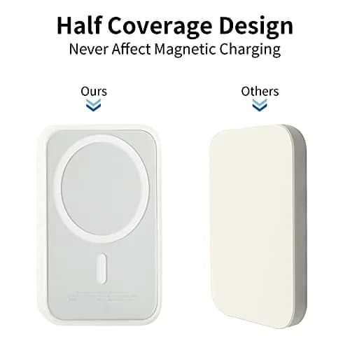 oakxco Silicone Case for Magsafe Battery Pack | Matte Clear, Half Cover Design thumbnail 4