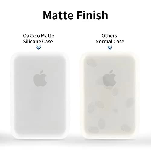 oakxco Silicone Case for Magsafe Battery Pack | Matte Clear, Half Cover Design thumbnail 5