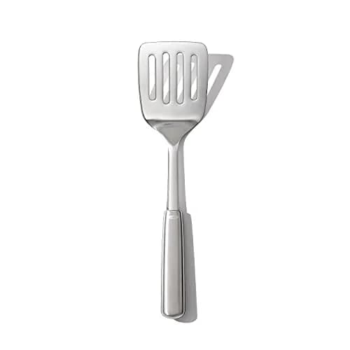 OXO Steel Cooking Turner with Stainless Steel Head & Non-Slip Handle | 33cm (13 inch) | Dishwasher Safe thumbnail 1