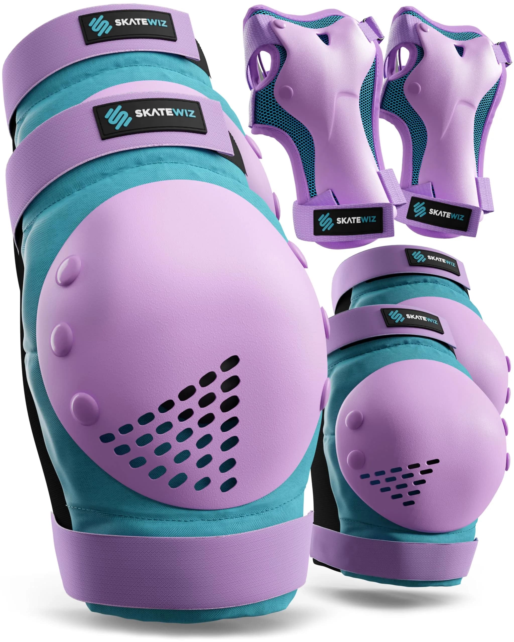 SKATEWIZ Kids Impact Protection Gear Size S | Durable Skate & Bike Pads for Kids